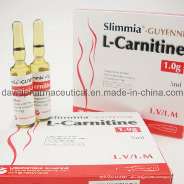 Bom efeito para perda de massa corporal Injeção de peso L-Carnitina 1.0g